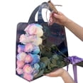 thumbnail image 2 of Acrylic Handheld Flower Box Gift Wrapping Bags with Handles Reusable Tote Bags for Bachelorette Bridesmaid Wedding, 2 of 8