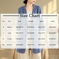 thumbnail image 3 of Ltctricy Long Blazers for Women 3/4 Sleeve Lapel Button Cotton Linen Casual Work Jackets Loose Outwear Coats with Pockets(Blue,Medium), 3 of 7