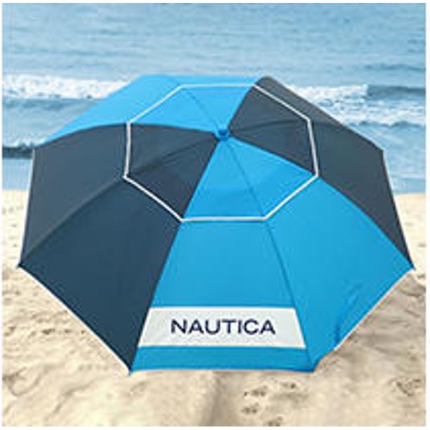 Nautica Beach Umbrella Blue Tonal Walmart Com