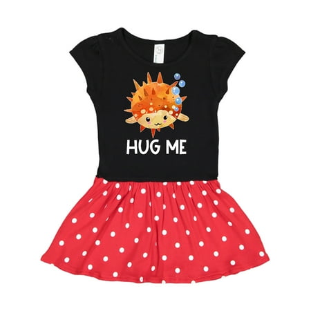 

Inktastic Hug Me Cute Pufferfish with Bubbles Gift Toddler Girl Dress