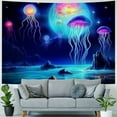 thumbnail image 4 of PRATYUS  Galaxy Tapestry Moon Jellyfish Tapestry Hippie Planet Mountain Wall Tapestry Mystic Floral Tapestry Wall Hanging for Bedroom Home Decor 40x30inch, 4 of 6