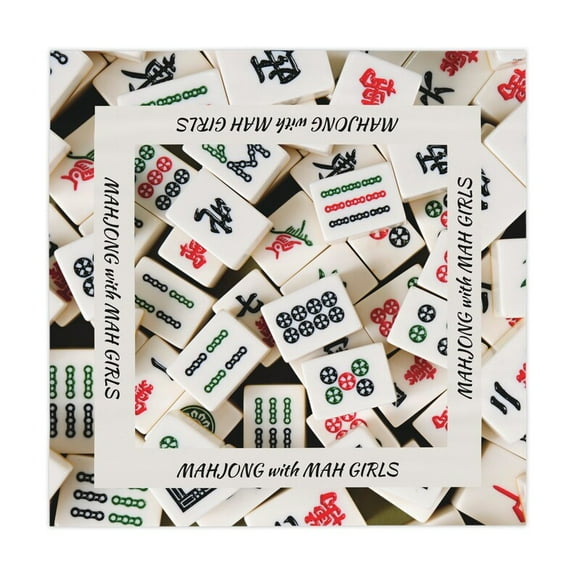 Mahjong Tile design Tablecloth - Mahjong with Mah Girls, Harmonious Mahjong Haven