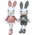 thumbnail image 4 of Complete Crochet , Cute Rabbits Crocheting Craft Includes Yarn, Hook Stuffed Grey and Pink, 4 of 8