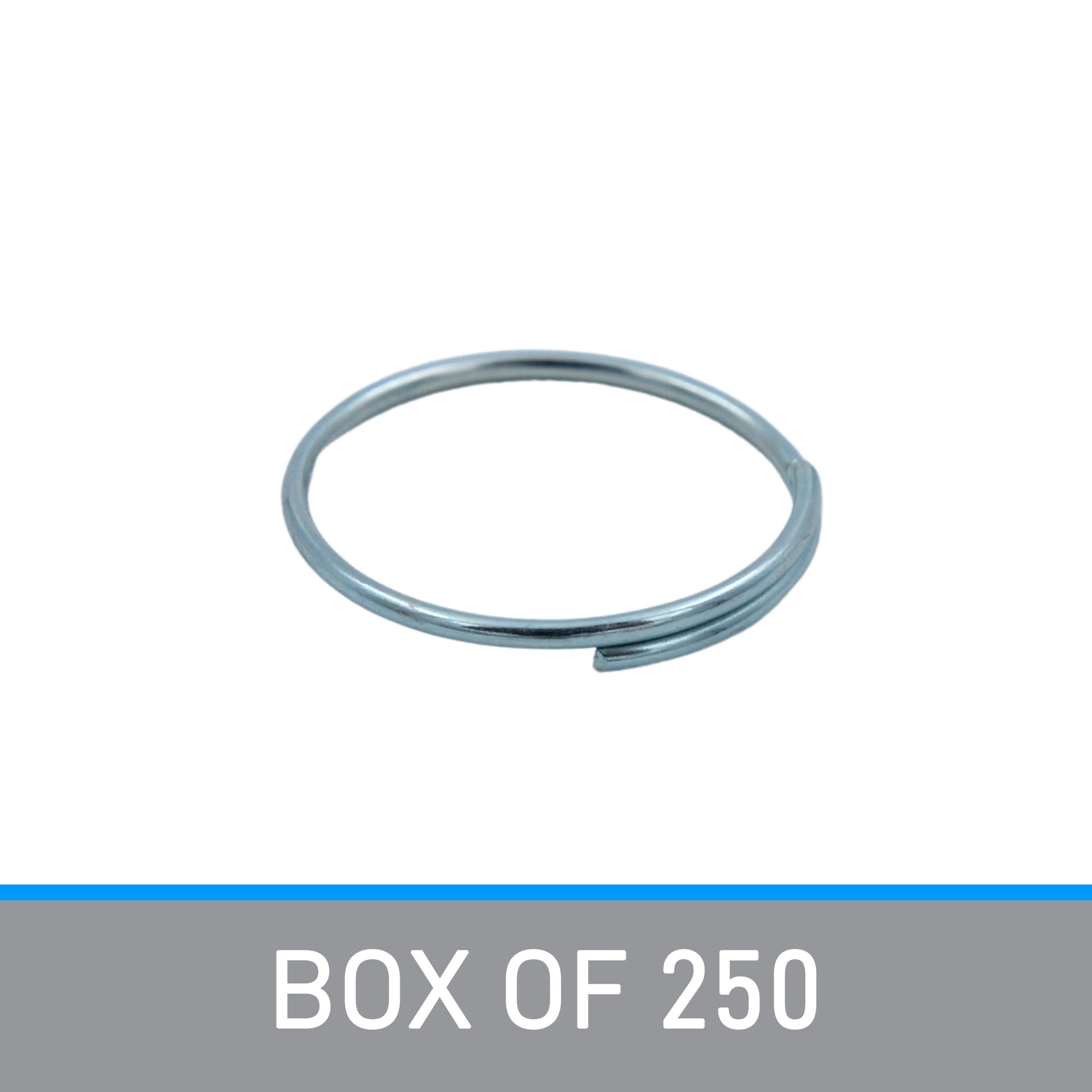 SSWBasics Split Metal Key Rings - Silver - 7/8" Diameter - Box of 250- Durable Silver Metal Key Ring - Multi-Purpose Split Key Rings for Keychain Rings and Accessories