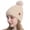 A-Beige, variant on Winter Beanie Hats for Women with Faux Fuzzy Pom Warm Soft Stretch Cozy Knit Fleece Thermal Snow Ski Skull Cap for Cold Weather