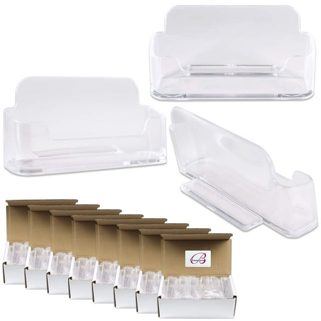 Beauticom Transparent Acrylic Heavy Duty Business Name Card Holder