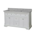 thumbnail image 4 of Sydney 60" Double Bathroom Vanity with White Cabinet and Carrara Marble Top, 4 of 6
