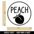 thumbnail image 2 of Peach Text with Image Flavor Scent Self-Inking Rubber Stamp Ink Stamper - Sky Blue Ink - Medium 1 Inch, 2 of 7