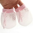 thumbnail image 4 of Baby Boy Girl No Scratch Silk Cotton Mittens Mesh Breathable Drawstring Gloves For Toddler No Scratch Mittens For Unisex, 4 of 9