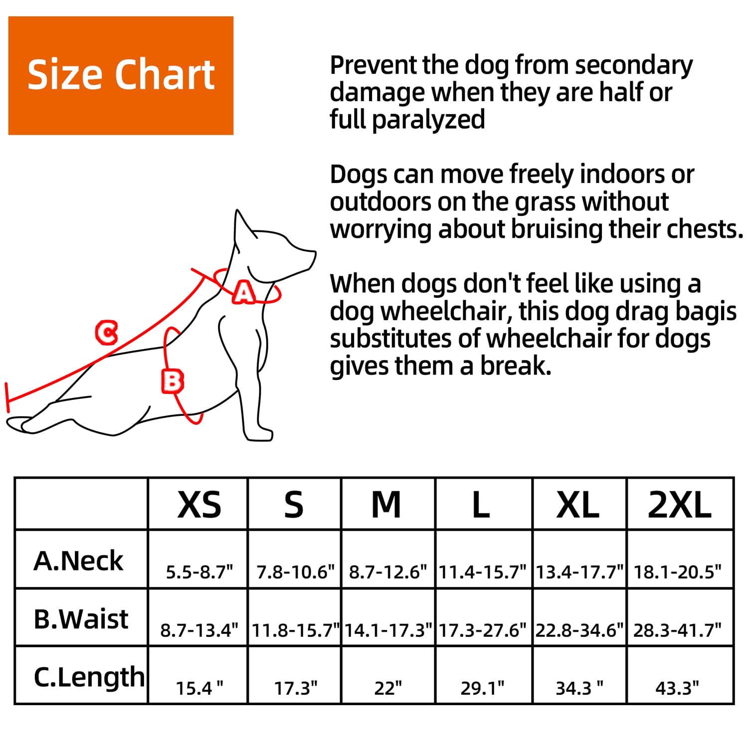 Dog Wheelchair 2XLサイズ Dog Wheelchair 2XLサイズ Dog Wheelchair for Small & Medium Breeds