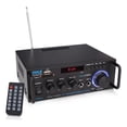 thumbnail image 1 of Amplificador Estéreo de 200W con Bluetooth Pyle, Receptor de Audio de Canal Doble, Pantalla LED, RCA, USB, SD, Mic, Radio FM, Entrada AUX, Perfecto para Audio en Casa y Computadora, PDA29BU.5, 1 of 7