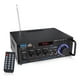 thumbnail image 1 of Amplificador Estéreo de 200W con Bluetooth Pyle, Receptor de Audio de Canal Doble, Pantalla LED, RCA, USB, SD, Mic, Radio FM, Entrada AUX, Perfecto para Audio en Casa y Computadora, PDA29BU.5, 1 of 7