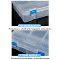 thumbnail image 4 of 1 Pack Plastic Pencil Box Large Capacity Pencil Boxes Clear Boxes with Snap-tight Lid Stackable Design and Stylish Office Supplies Storage Organizer Box, Clear, 4 of 9