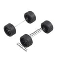 thumbnail image 3 of For RC Cars 4PCS 10.5mm Plastic Rubber Tires Wheels and 2 Axles Set 18.6mm Wheelbase, 3 of 8