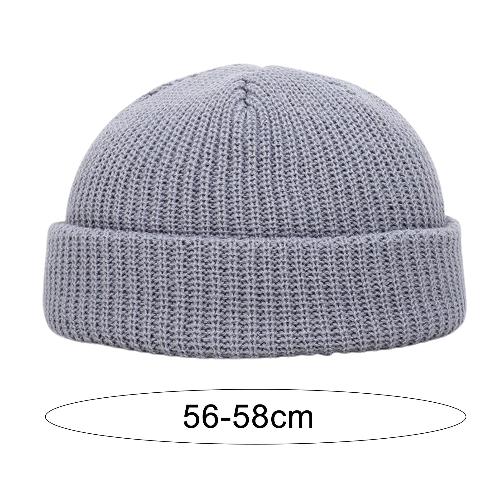 UDIYO Knitted Hat Hip Hop Casual Flanging Stretchy Soft Keep Warm