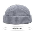 thumbnail image 5 of Yirtree Beanie Hats for Men Fall Winter Knitted Slouchy Beanies Hip Hop Casual Flanging Stretchy Soft Keep Warm Solid Color Autumn Winter Women Men Skull Beanie Cap for Outdoor, 5 of 7