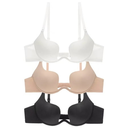 

Varsbaby Women s Deep Plunge Bra Padded Push Up Underwire Bra Low Cut Seamless Convertible Bra