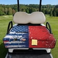 thumbnail image 2 of Whosucclay Travel Ready Design Golf Cart Sea for Yamaha 2-Person Golf Cart Club Cars, 4 Pockets Protection Club Car Seat Covers Golf Cart Seat Cover, American Flag, 2 of 9