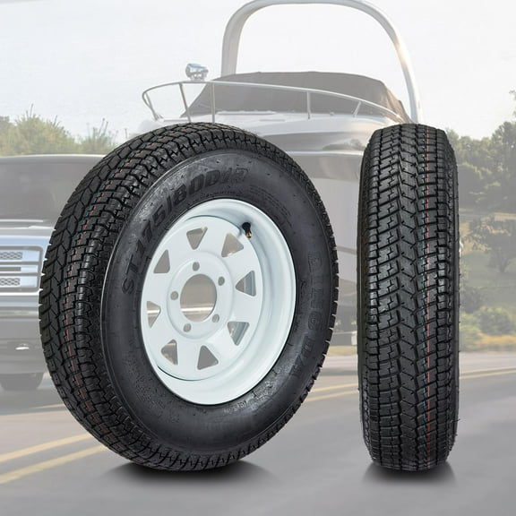Towallmark 2PCS ST175/80D13 Tire, ST175 80D13 With 5 Lug On 4.5", ST175/80D13 Tire and Rim 5 Lug