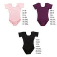 thumbnail image 3 of Tenue de Danse Ballet Extensible pour Enfants Tenue Classique Douce pour Filles Combinaison de Danse Col Rond Rose TG, 3 of 9