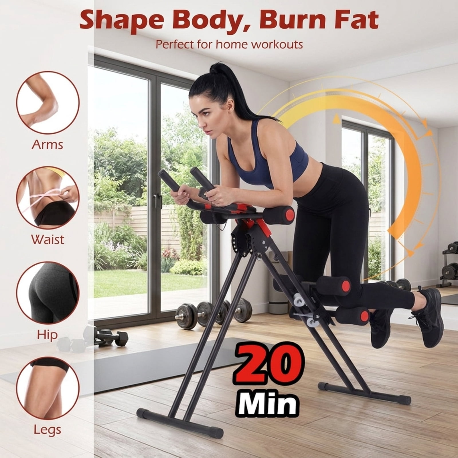 Airfind Multifunctional Weight Bench for Home Gym with 3-Position Adjustable Back and Leg Developer and Safety Hooks and Foam Rollers for Strength Training, Black