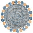 thumbnail image 4 of SAFAVIEH Cape Cod Kyle Geometric Area Rug, Blue/Beige, 5' x 7' Oval, 4 of 8