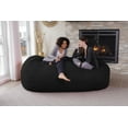 thumbnail image 3 of Chill Sack Bean Bag Chair, Memory Foam Lounger with Microsuede Cover, Kids, Adults, 7.5 ft, Black, 3 of 6