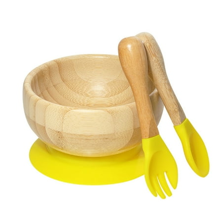 

Livesture Bamboo Baby Strong Suction Sucker Bowl Learn To Eat J
