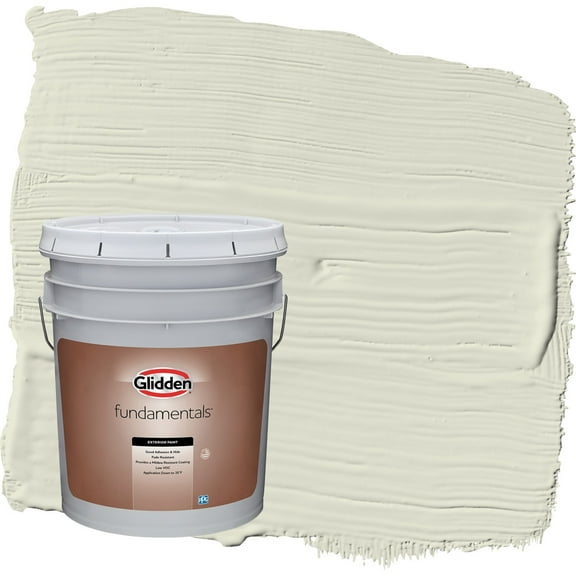 Glidden Fundamentals Pinch of Pistachio / Green Flat Exterior Paint, 5 Gallon