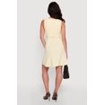 thumbnail image 3 of Women's Ruched Side Boat Neck Mini Dress, 3 of 3
