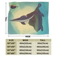 thumbnail image 4 of XMXY Fleece Throw Blanket for Couch, Whale Island Lightweight Plush Fuzzy Cozy Soft Bed Blankets and Throws for Sofa, 50"x40" inches, 4 of 8