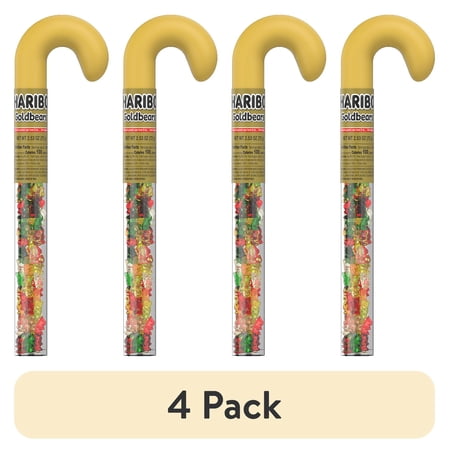 (4 pack) Haribo Holiday Filled Tube Goldbears 2.53oz Gummy Candy