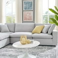 thumbnail image 5 of Sectional Sofa Set, Velvet, Light Grey Gray, Modern Contemporary Urban Design, Living Lounge Room Hotel Lobby Hospitality, 5 of 10