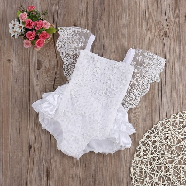Verano Beb Ni a Ropa Encaje Floral Body Pelele Braga Trajes Una