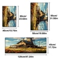 CCTFS Country Cottage Flowers Blooming Old Car Windmill Countryside ...