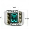thumbnail image 4 of Anillo Color Plata Para Hombres de Acero Inoxidable Nativo, 4 of 4