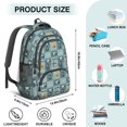 thumbnail image 2 of Police and Vest Blue Pattern Cute School Backpack Bag with Padded Back and Adjustable Shoulder Straps 16.9 X 12.6 X 5.9 Inches, 2 of 2