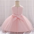 thumbnail image 4 of Otqutp Formal Sundress for Baby Girls Kids Toddler Baby Girls Spring Christmas Solid Tulle Ruffle Sleeveless Princess Dress for 0 to 24 Months(Pink,18-24 Months), 4 of 5