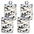 thumbnail image 7 of Ryvnso 2 Pack Qtip Holder Organizer Cute Cat Footprint Bathroom Cotton Swabs Cans Storage Canister, 7 of 7