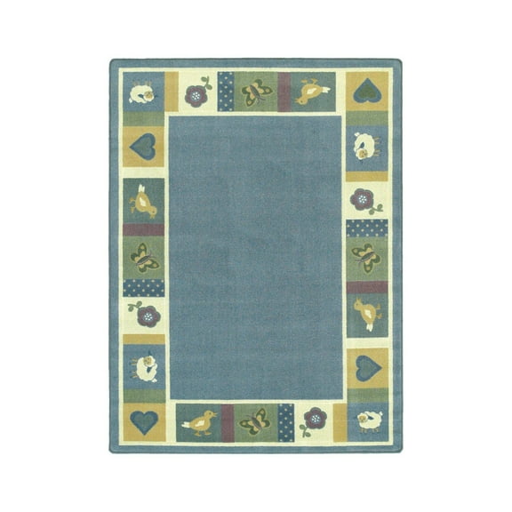 Joy CarpetsKid Essentials Infants & Toddlers Baby Blues Rug 5'4" x 7'8" Rectangle Soft