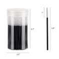 thumbnail image 2 of 100 Pcs Disposable Eyelash Brush, Mascara Wands with Container Eyebrow Spoolies Brush for Eyelash Extensions, Lash Brushes Applicators Kits (Black,White), 2 of 5