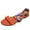 Orange, variant on Anuirheih Ladies Strap Sandals Fashion Mixed Colors Summer Women's Leisure Shoes Sandals Women (Orange)
