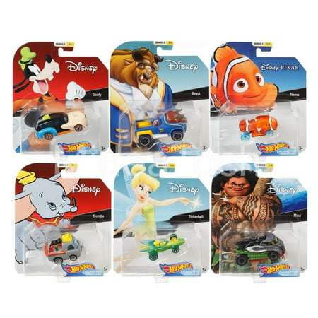 2019 Hot Wheels 1/64 Disney Pixar Character Cars Series 3, Set of 6 Collectible Die Cast Toy