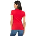 thumbnail image 2 of Bella + Canvas Ladies' Jersey Short-Sleeve Deep V-Neck T-Shirt - B6035 - RED S, 2 of 2