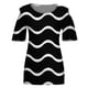 thumbnail image 4 of Elegante mujer cuello redondo impresión manga corta camiseta blusa Tops sudadera OAVQHLG3B Store lin121212, 4 of 5