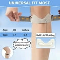 thumbnail image 4 of Patella Knee Strap for Men & Women-Adjustable Knee Support Band with Non-Slip Silicone & Targeted Pressure Pad for Running, Fitness, Hiking, Volleyball-Comfortable Relief for Knee Discomfort (Gray), 4 of 5