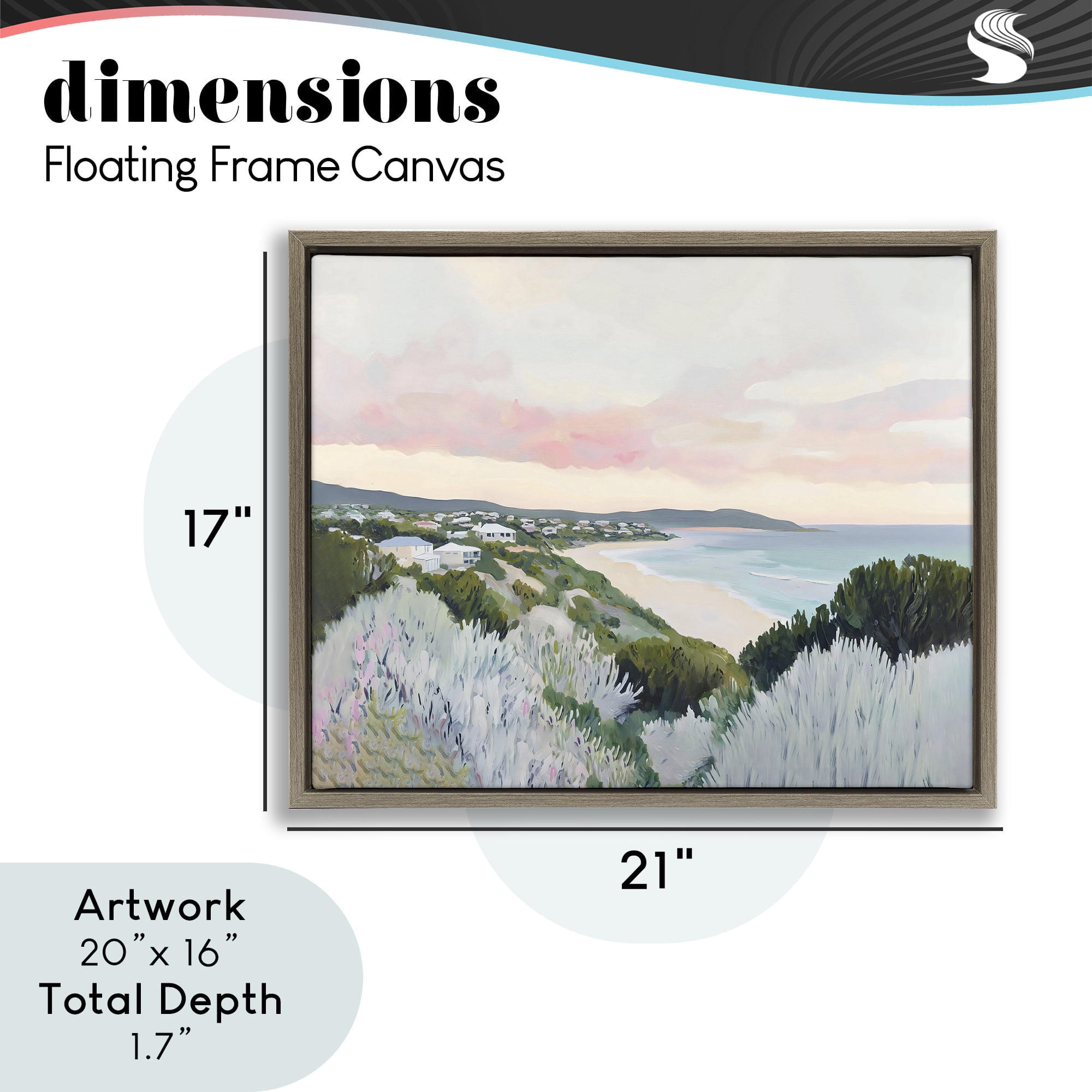 Stupell Industries Cape Cod Evening Light Brown Framed Floater Canvas Wall Art, design by The Prints Vibe