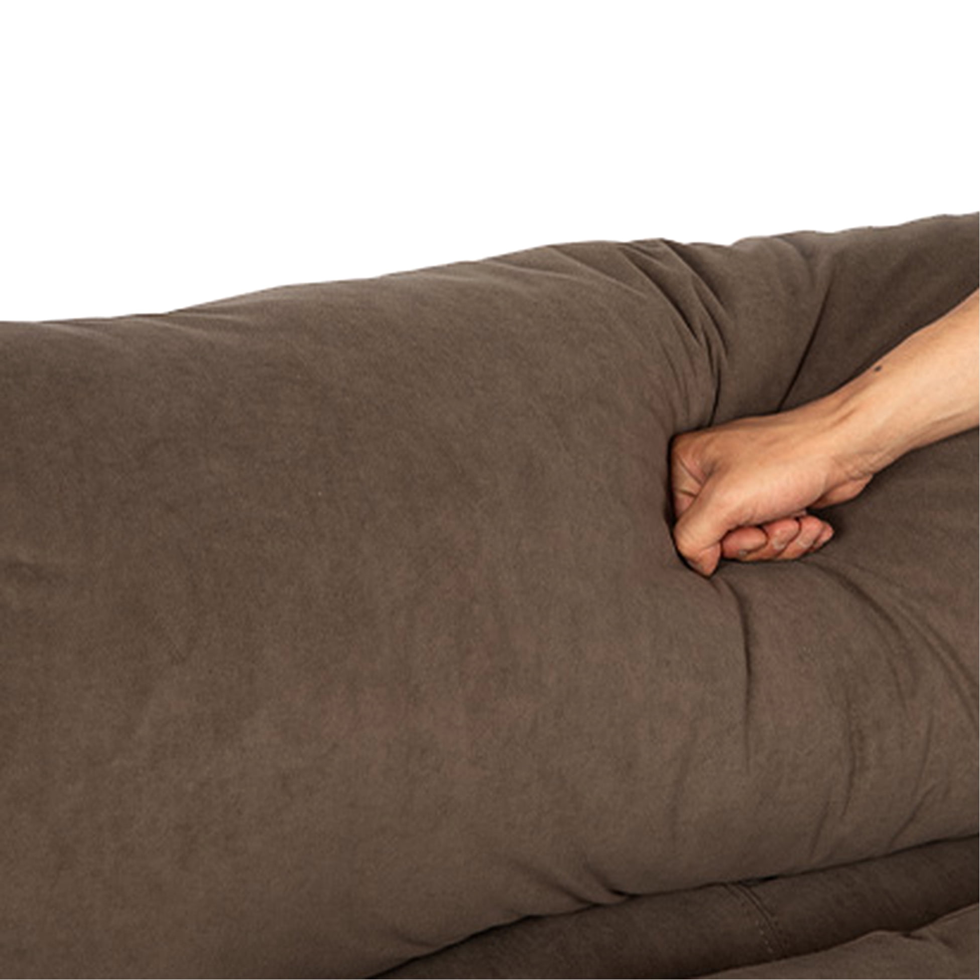 Brown Velvet Living Room Oversized Recliner - Ample Seat Width, Push-back Recliner, Super Soft Fleece, Massage Pillow For Enjoyment Upholstery, Cushion Back, Pillow, 2 Boxes Shipping