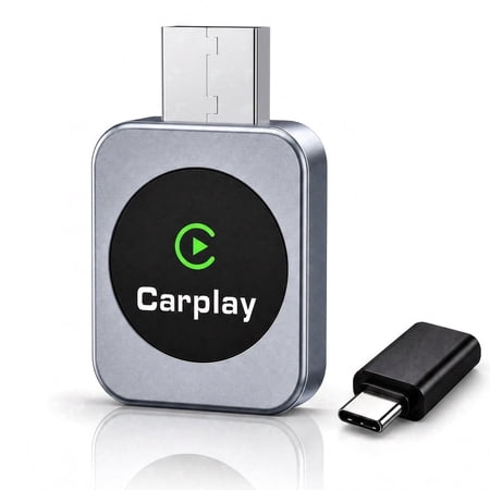 Wireless CarPlay Android Auto 2-in-1 Dongle, USB-C & USB-A Dual Port Design, Instant No-Lag Connection, Plug Play Wireless Upgrade for iPhone & Android, Compatible with 1000+ Vehicles
