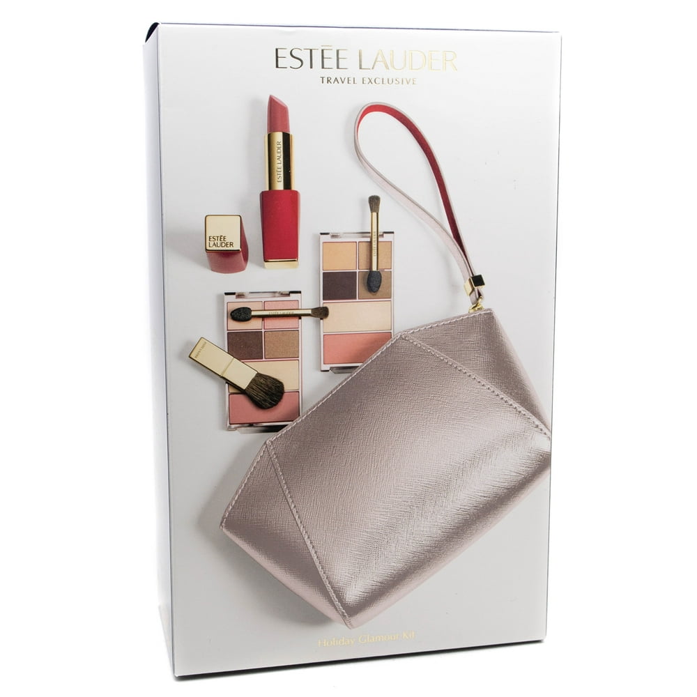 Estee Lauder HOLIDAY GLAMOUR KIT blush, powder, lipstick, eyeshadows